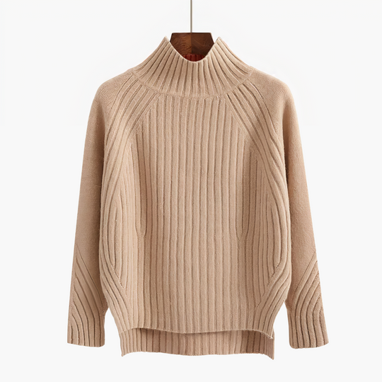 Claire - Women's Ribbed Turtleneck Sweater