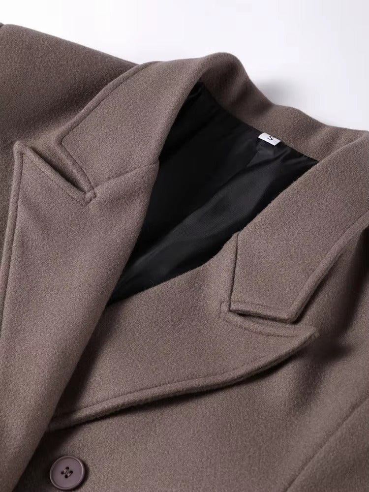 Bryn - Women's Longline Coat with Double-Breasted Front - photo 12
