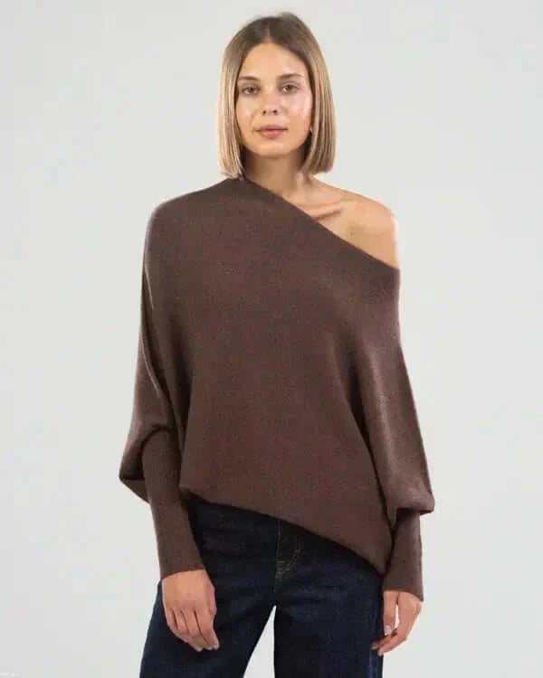 Audrey - Pull en tricot coupe décontractée pour femme