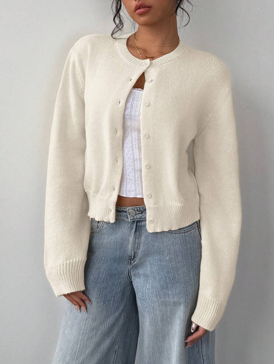 Cathy - Women's Relaxed Cardigan with Button Front - photo 1