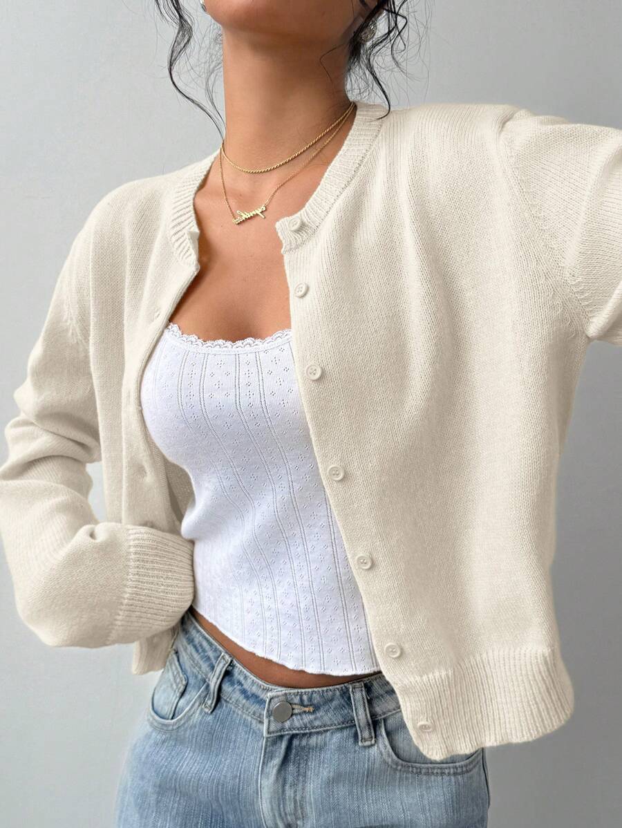 Cathy - Women's Relaxed Cardigan with Button Front - photo 10