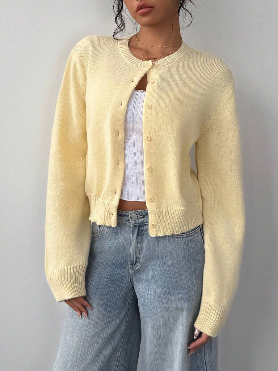 Cathy - Women's Relaxed Cardigan with Button Front - photo 2