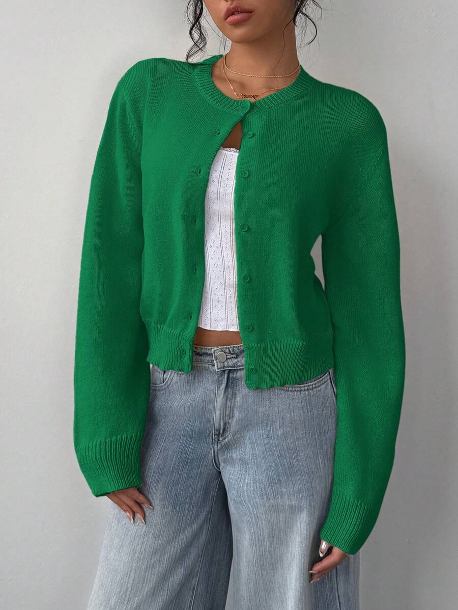 Cathy - Women's Relaxed Cardigan with Button Front - photo 3