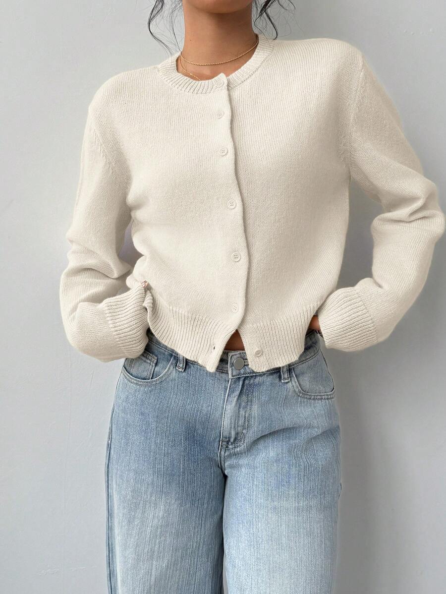 Cathy - Women's Relaxed Cardigan with Button Front - photo 6