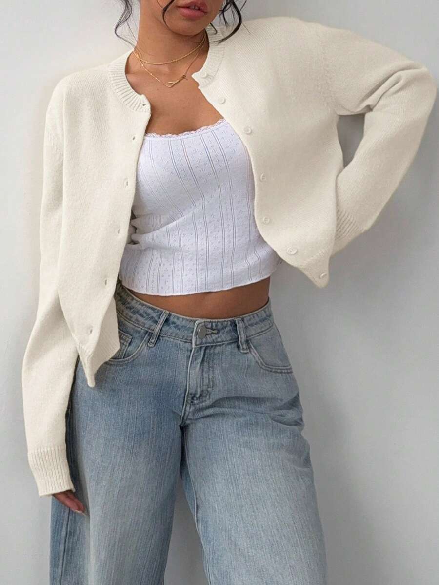 Cathy - Women's Relaxed Cardigan with Button Front - photo 8
