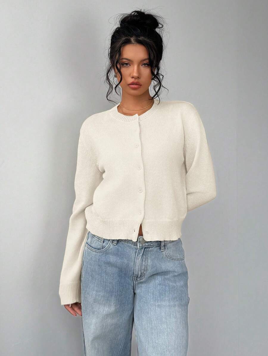 Cathy - Women's Relaxed Cardigan with Button Front - photo 9