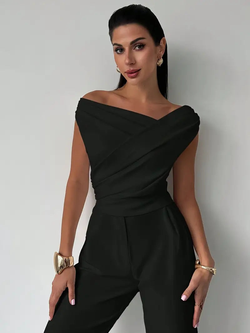 Joan - Women's Draped Top for Evenings