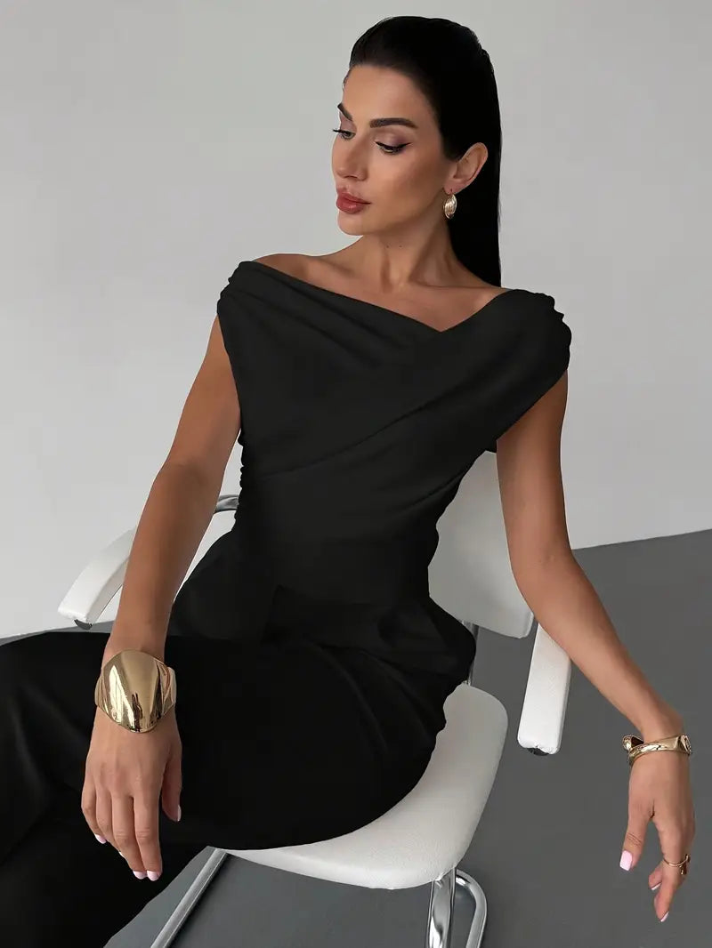 Joan - Women's Draped Top for Evenings