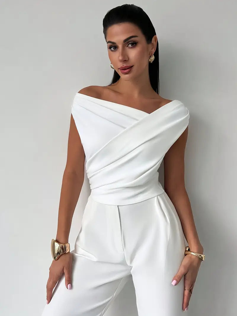 Joan - Women's Draped Top for Evenings