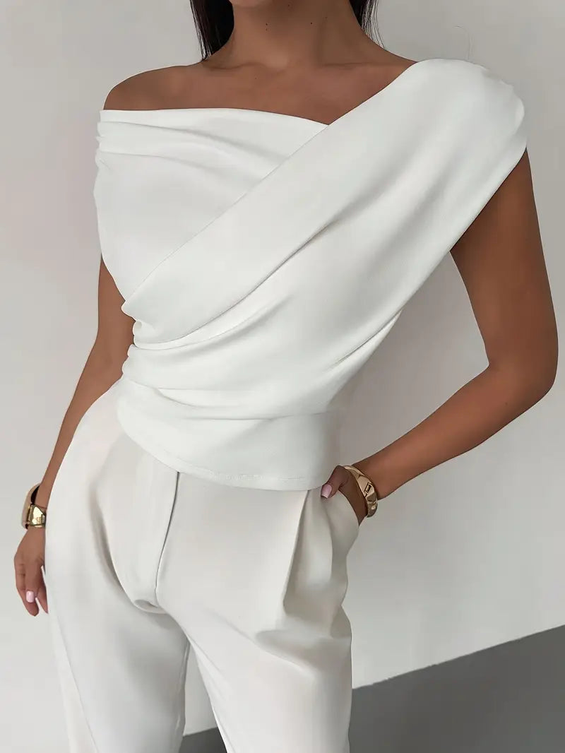 Joan - Women's Draped Top for Evenings