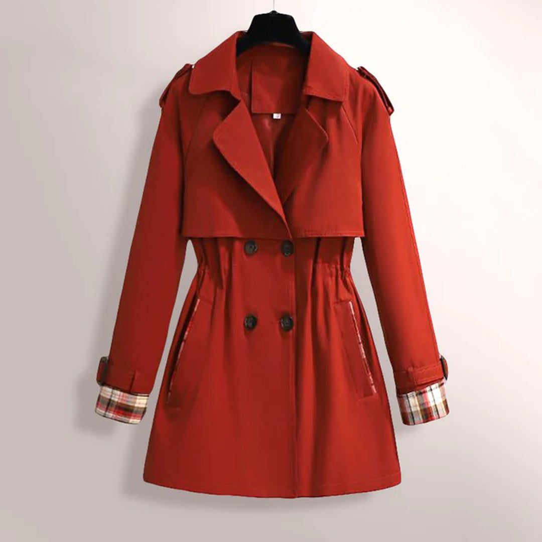 Clementine - Women's Trench Coat with Ruching - photo 2