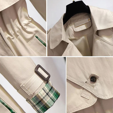 Clementine - Women's Trench Coat with Ruching - photo 8