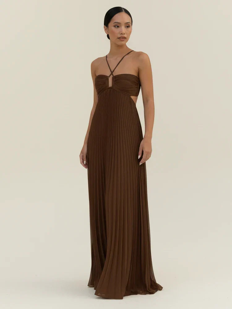 Joyce - Women's Flowing Maxi Dress with No Sleeves