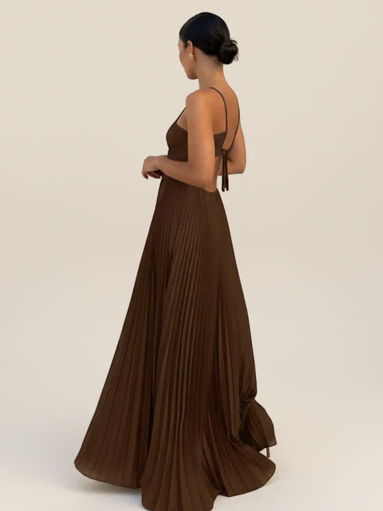 Joyce - Women's Flowing Maxi Dress with No Sleeves