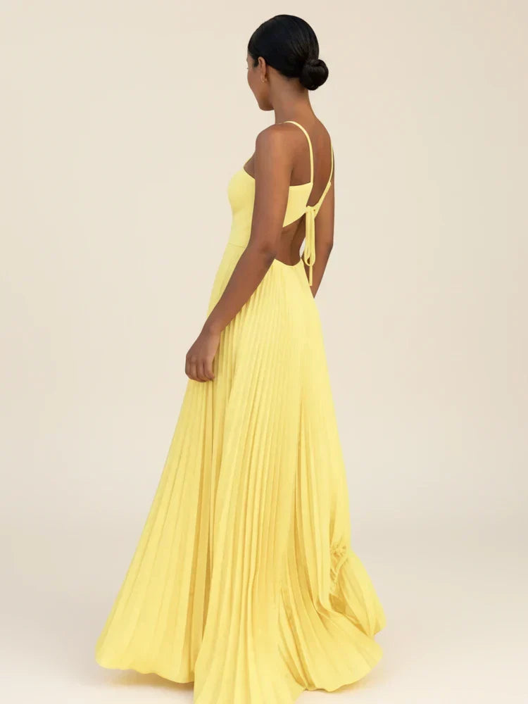 Joyce - Women's Flowing Maxi Dress with No Sleeves