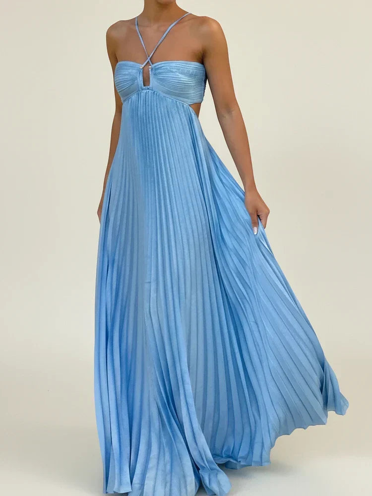 Joyce - Women's Flowing Maxi Dress with No Sleeves