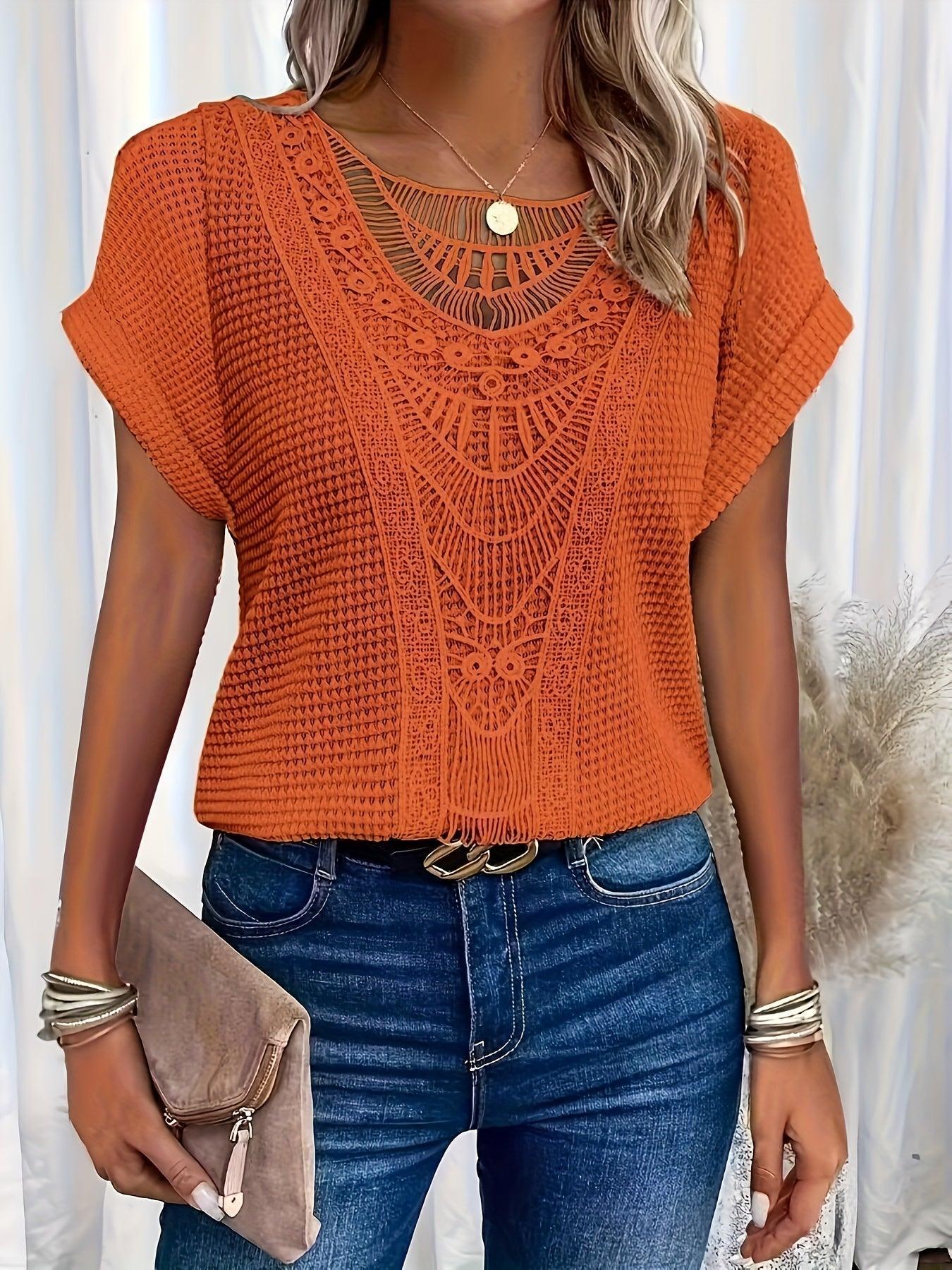 Lexi - Women's Intricate Lace-Detail Top