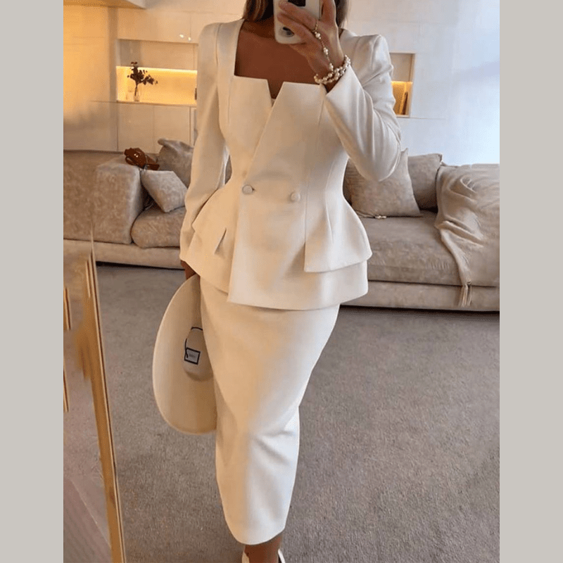 Judy - Women's Tailored Blazer with a Square Neck