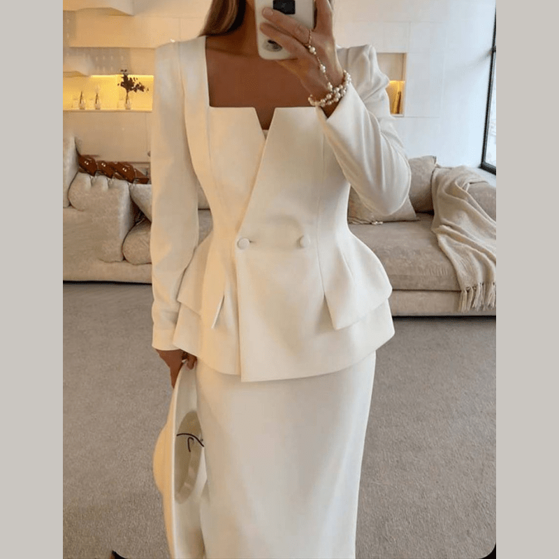 Judy - Women's Tailored Blazer with a Square Neck