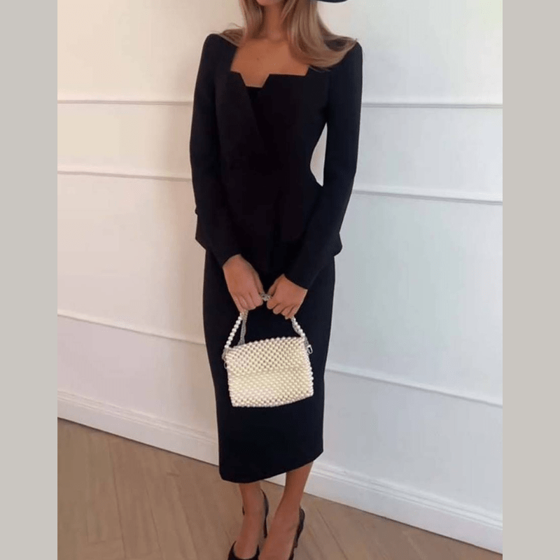 Judy - Women's Tailored Blazer with a Square Neck