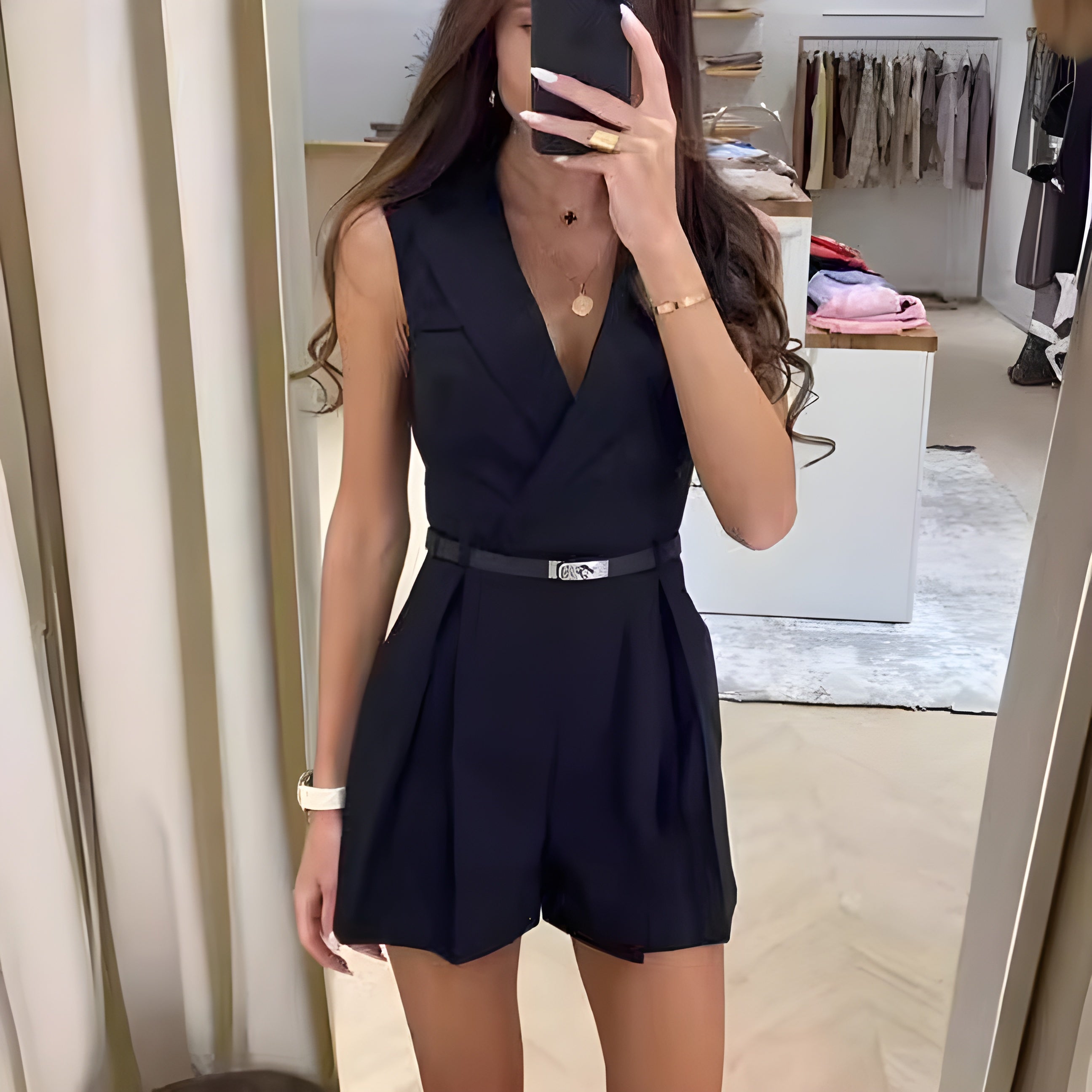 Julie - Women's Relaxed Playsuit with No Sleeves