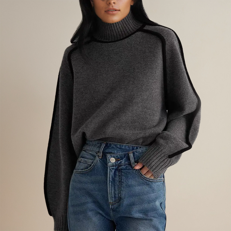 Zinnia - Women's Knit Turtleneck Sweater for Effortless Fall Style