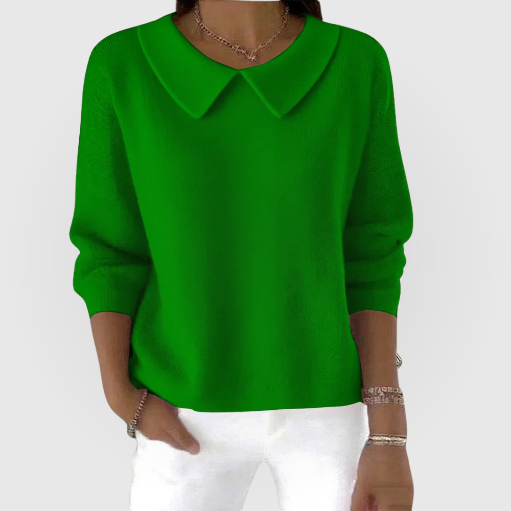 Dakota - Women's Jumper in Knit with Collar - photo 1