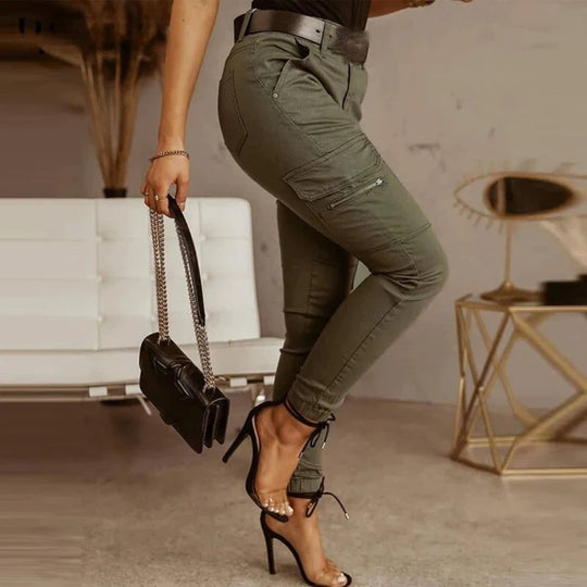 Phoebe - Women's High-Waisted Cargo Jeans