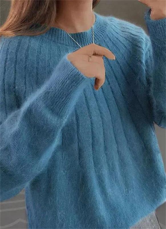 Delia - Women's Brushed Rib Knit Sweater - photo 1