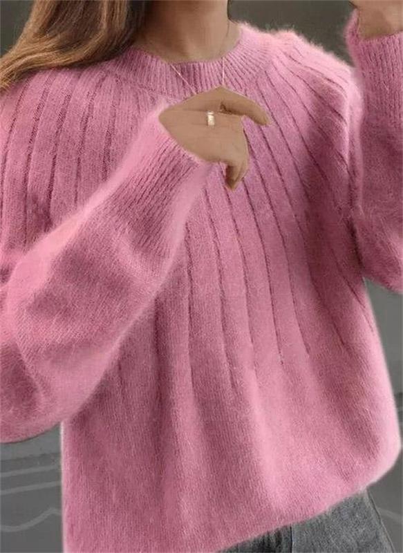 Delia - Women's Brushed Rib Knit Sweater - photo 3