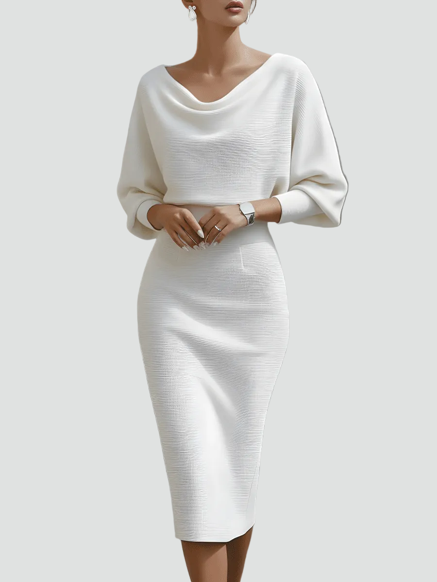 Della-Mae - Women's Dress in Knit with Three-Quarter Sleeves - photo 1
