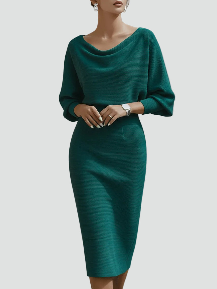Della-Mae - Women's Dress in Knit with Three-Quarter Sleeves - photo 5