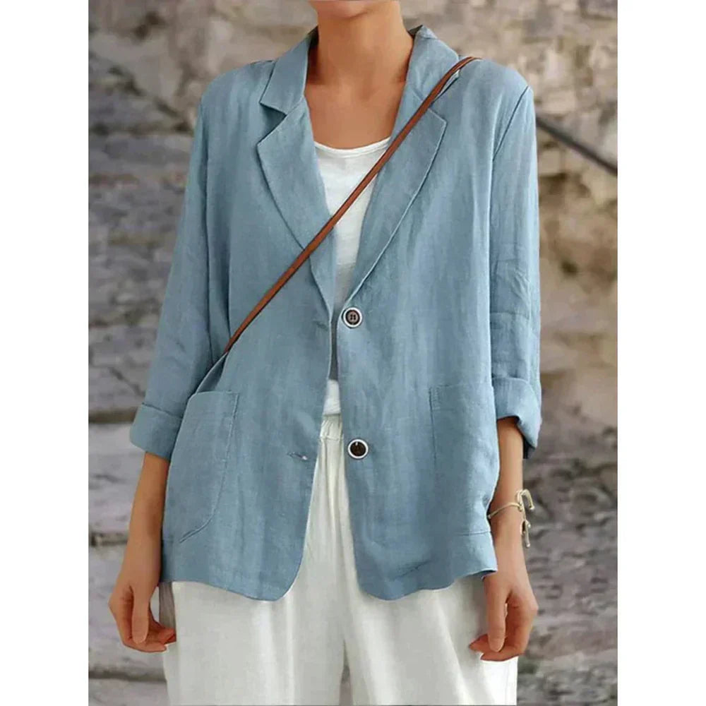 Delphi - Women's Lightweight Blazer with Button Front - photo 2