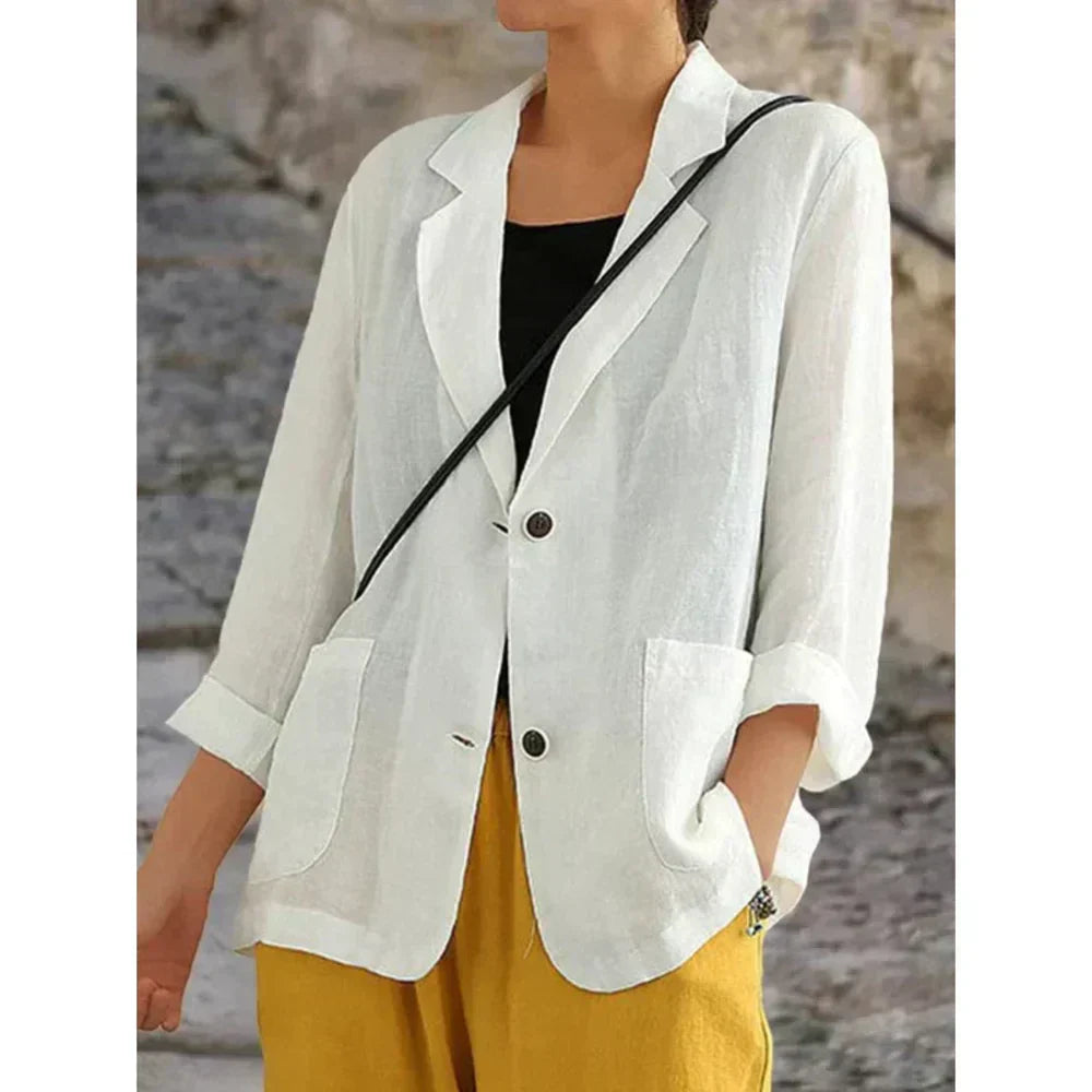 Delphi - Women's Lightweight Blazer with Button Front - photo 3