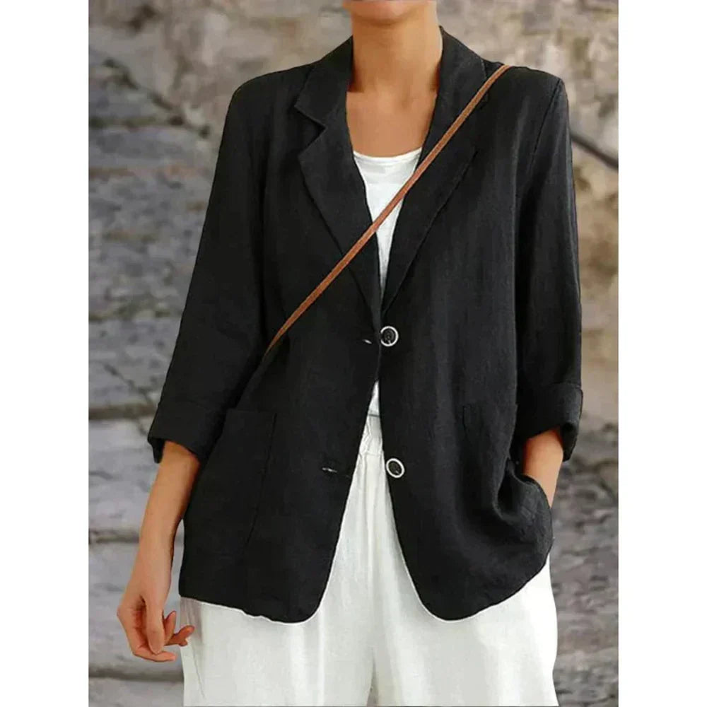Delphi - Women's Lightweight Blazer with Button Front - photo 4