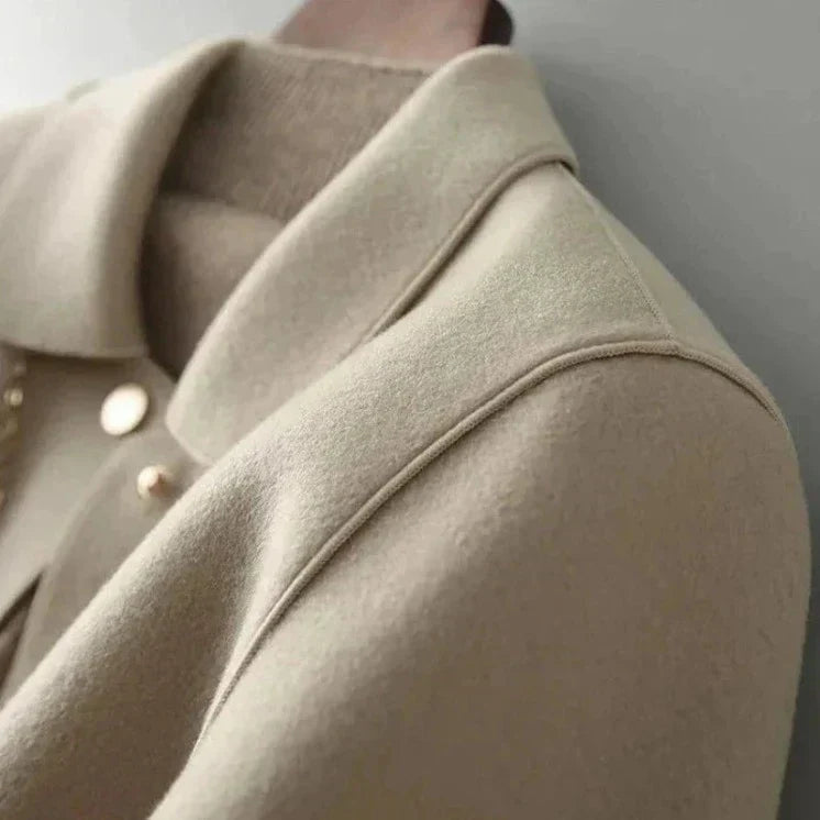 Delphi - Women's Cropped Jacket with Collar and Patch Pockets - photo 3