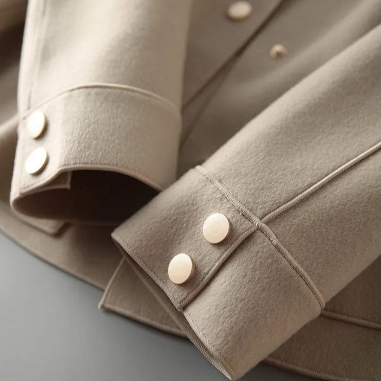 Delphi - Women's Cropped Jacket with Collar and Patch Pockets - photo 5