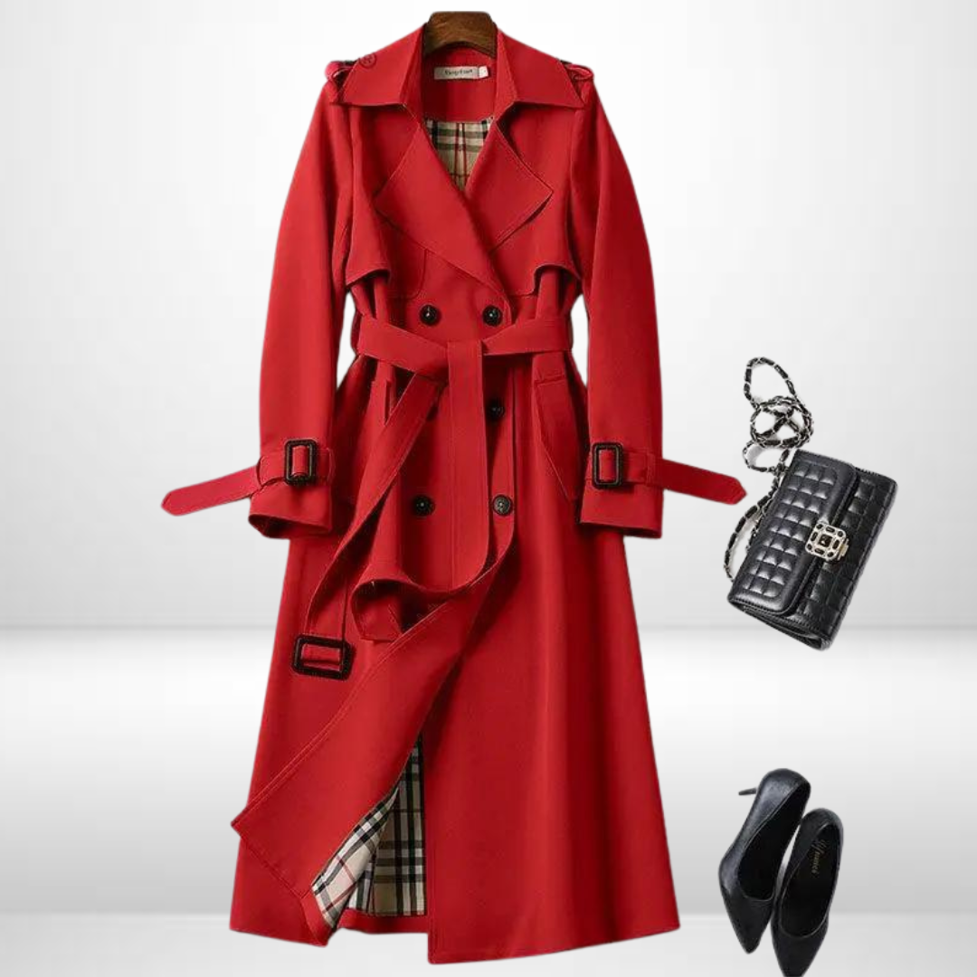 Demi - Women's Oversized Trench Coat with Side Pockets - photo 6