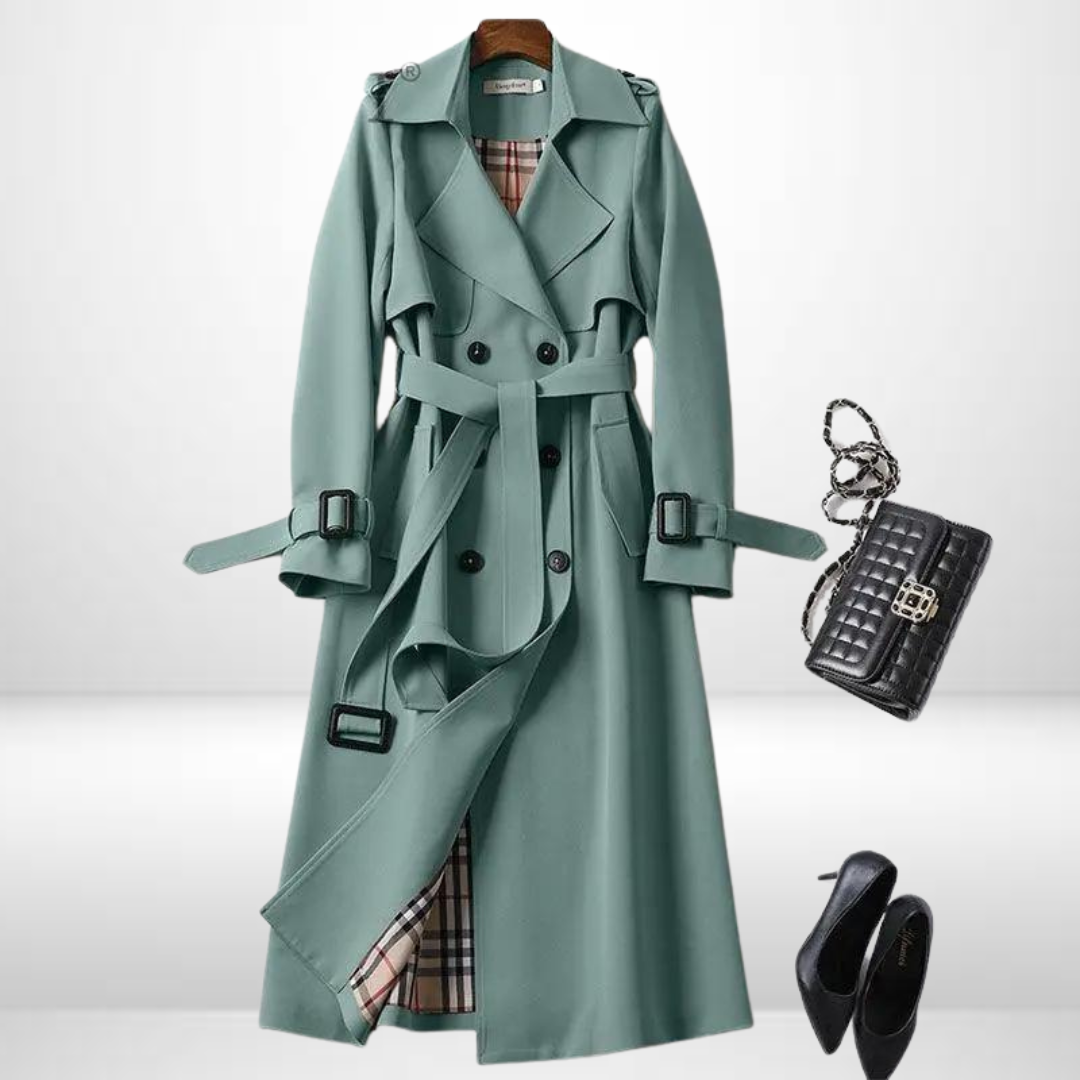Demi - Women's Oversized Trench Coat with Side Pockets - photo 7