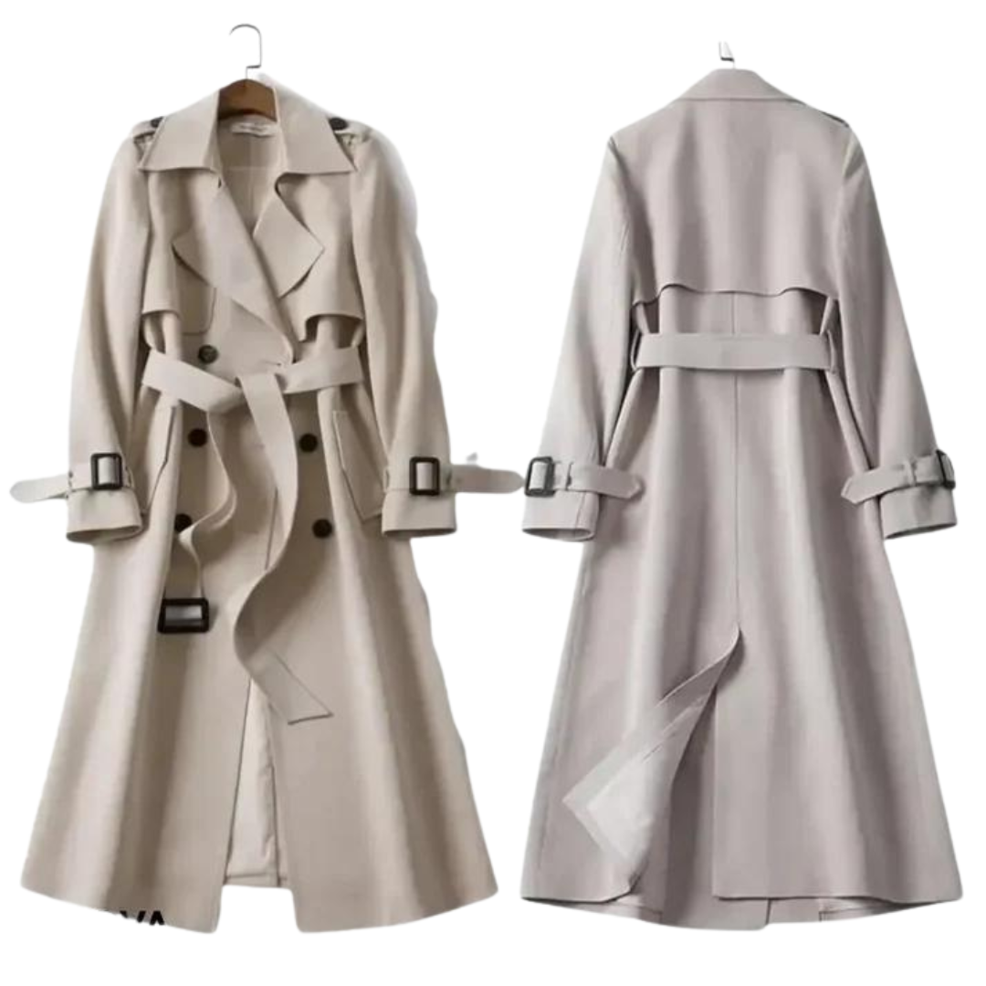 Demi - Women's Oversized Trench Coat with Side Pockets - photo 8