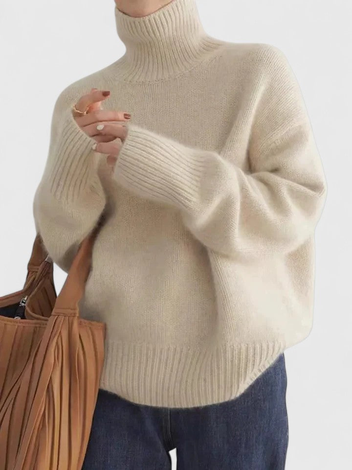 Dinah - Women's Relaxed Jumper with Roll Neck - photo 1