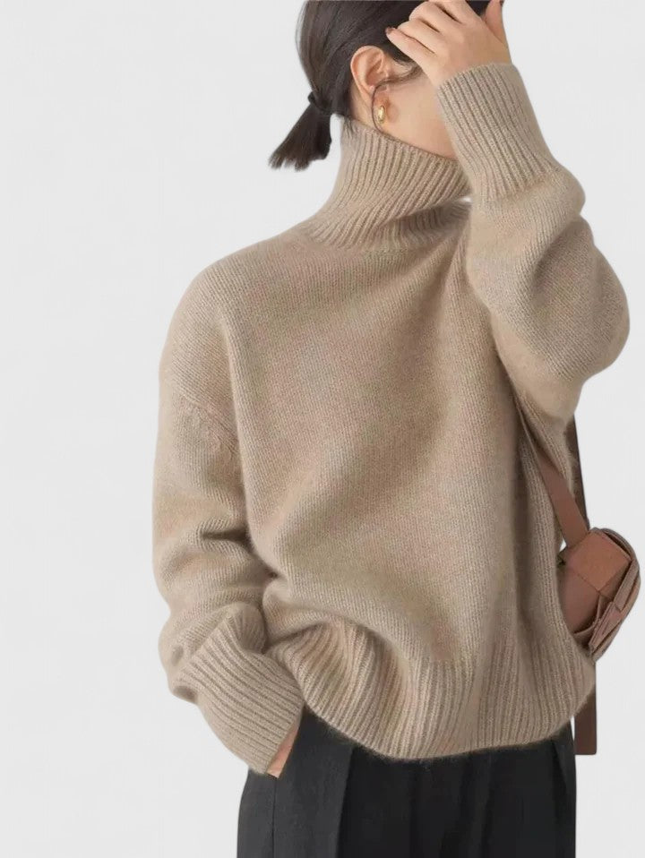 Dinah - Women's Relaxed Jumper with Roll Neck - photo 6