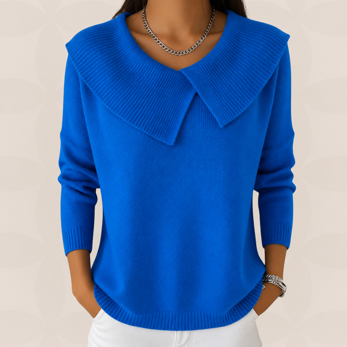 Doreen - Women's Jumper with Collar - photo 5