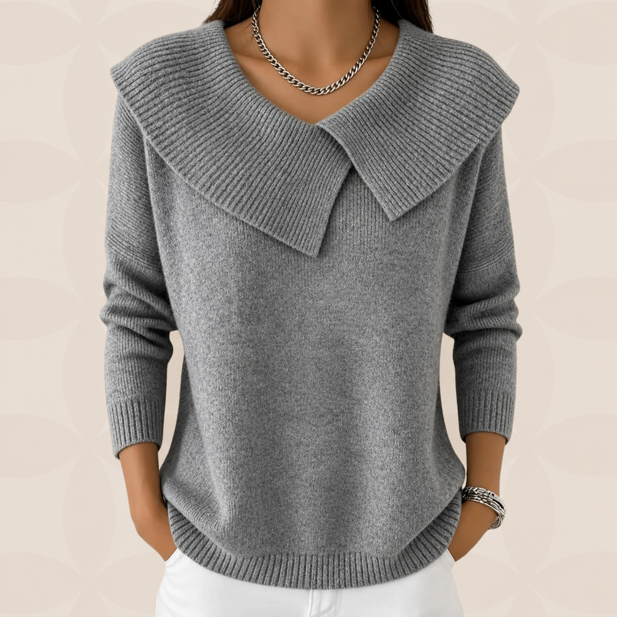 Doreen - Women's Jumper with Collar - photo 6