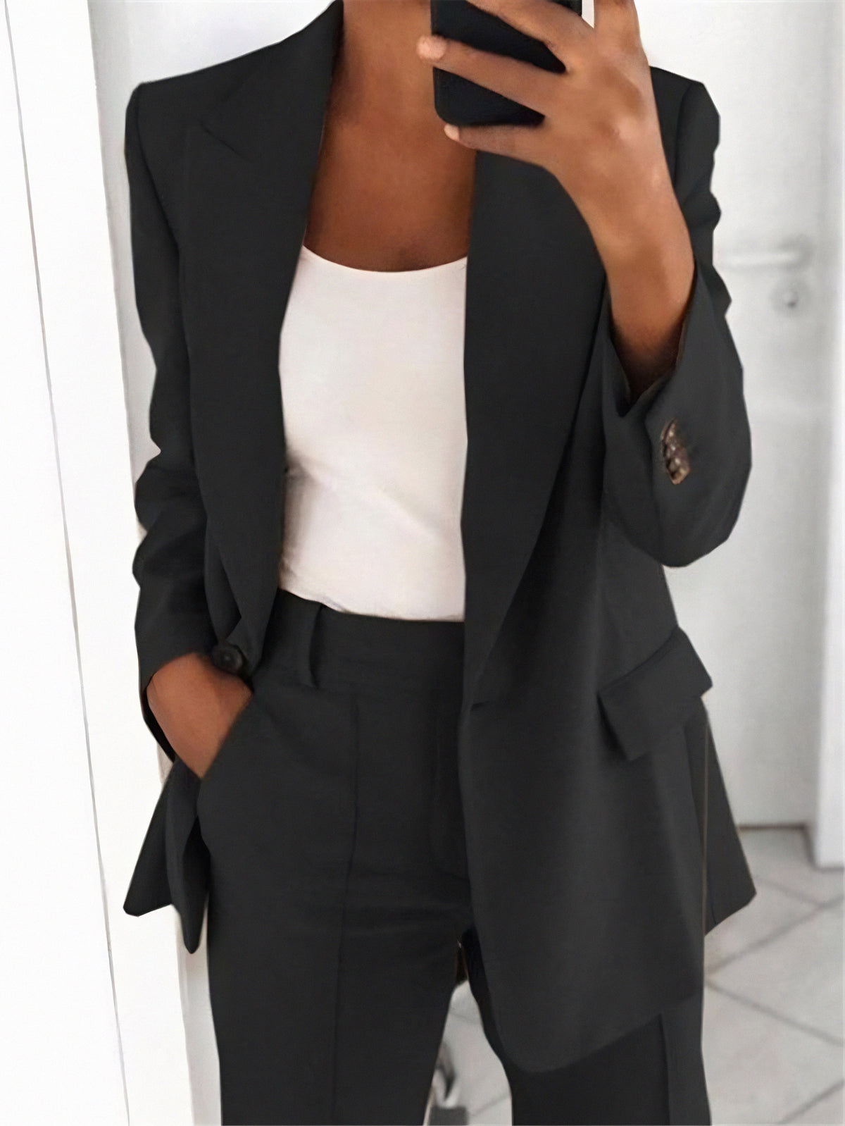 Valentina - Women's Two-Piece Set – Black
