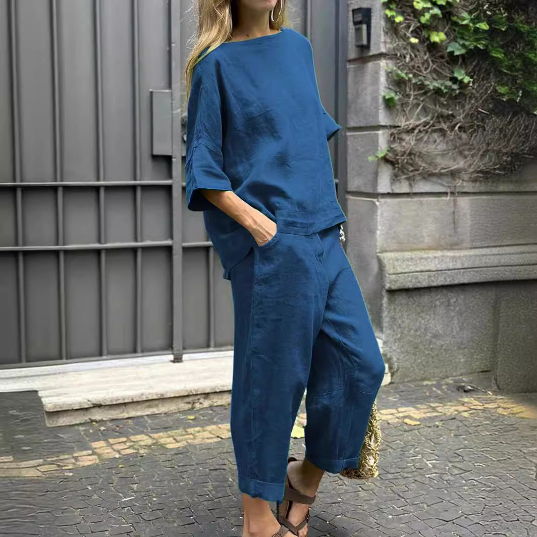 Women's Casual Two-Piece Set in Soft Jersey