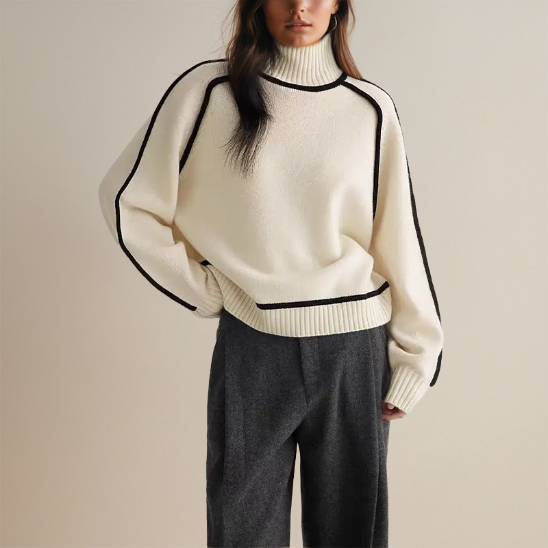 Zinnia - Women's Knit Turtleneck Sweater for Effortless Fall Style