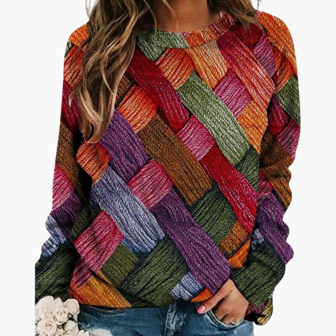 Edith - Women's Relaxed Jumper in Knit with Long Sleeves - photo 3
