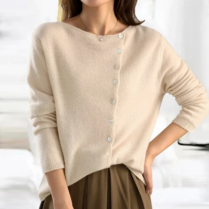 Tori - Women's Single-Breasted Knit Cardigan