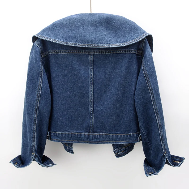Ella - Women's Relaxed Denim Jacket with Collar - photo 2